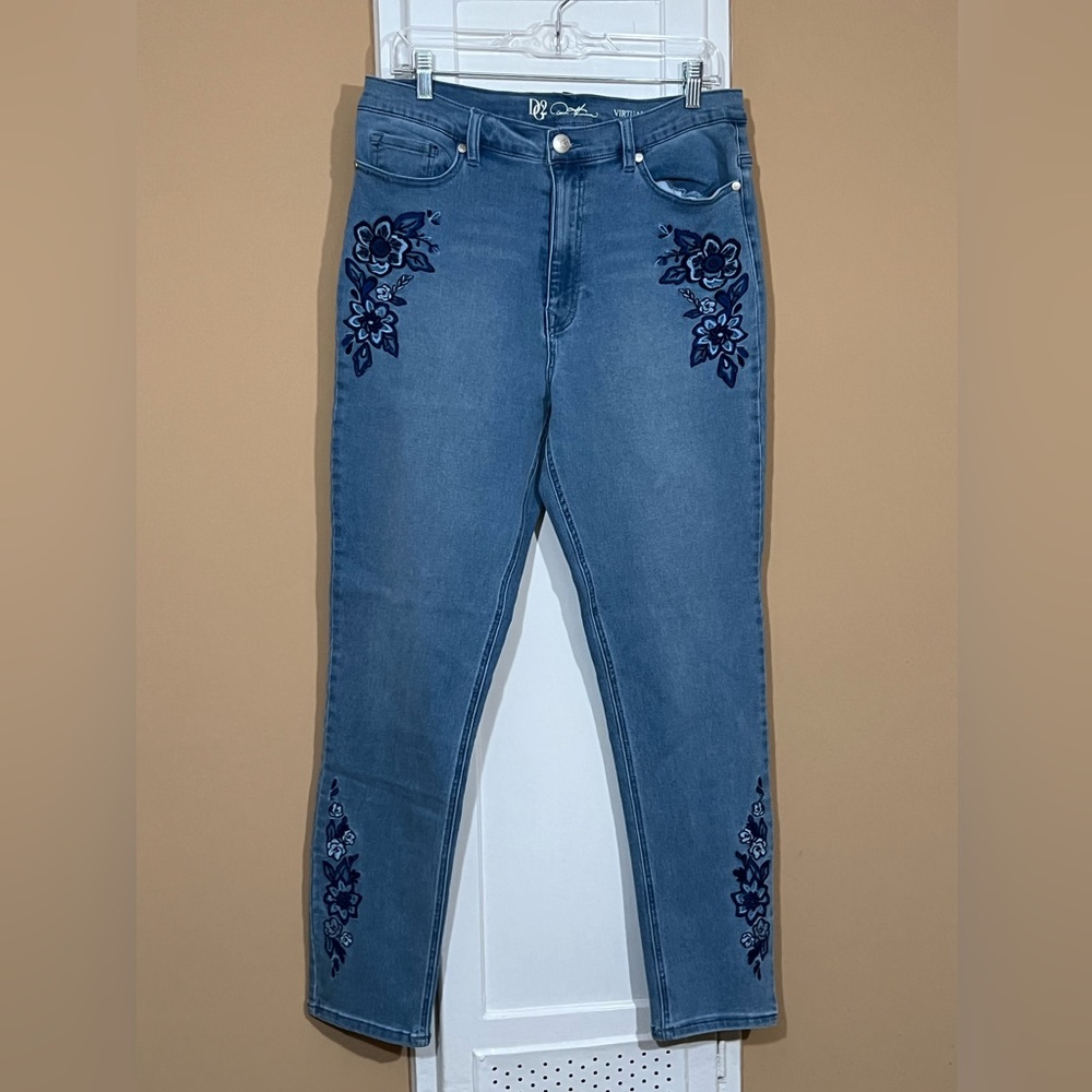 Diane Gilman DG2 Virtual Stretch Jeans with Embroidered Details